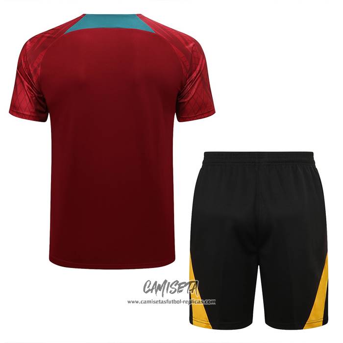Chandal del Portugal 2022-2023 Manga Corta Rojo - Pantalon Corto